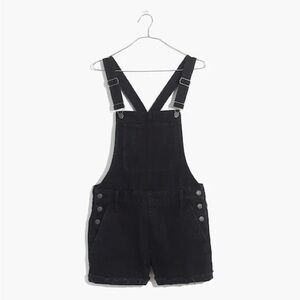 MADEWELL Adirondack Short Overalls Sz XL Washed Black